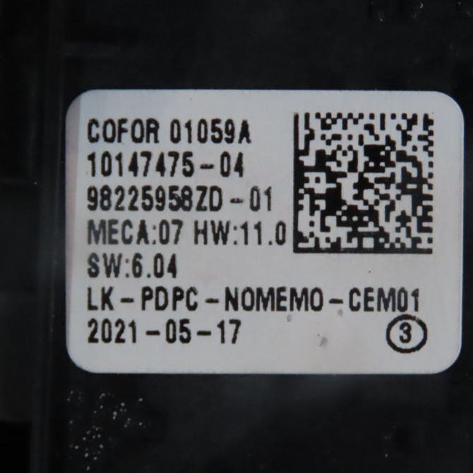 Commande lève-glace porte avant gauche occasion  Peugeot 508 SW II (FC_, FJ_, F4_) 1.5 bluehdi 130 (2018)   98225958ZD  3