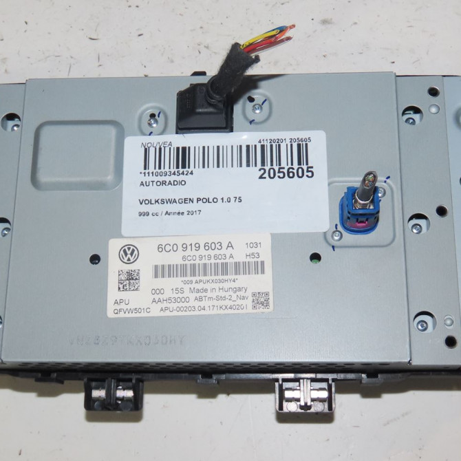 Autoradio occasion  Volkswagen vw POLO VI (AW1, BZ1, AE1) 1.0 (2017-2020)   6C0919603A  3