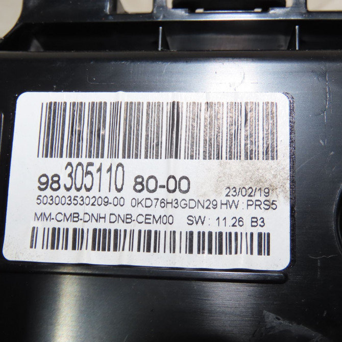 Bloc compteurs occasion  Ds DS 7 Crossback (J4_, JR_, JC_) 1.5 bluehdi 130 (jcyhzj, jcyhzr) (2017)   9830511080  2