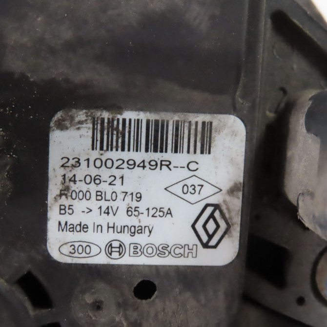 Alternateur occasion  Dacia DOKKER Express Camionnette/Monospace 1.5 dci 75 / blue dci 75 (fejw, feah) (2012)   231002949R  2