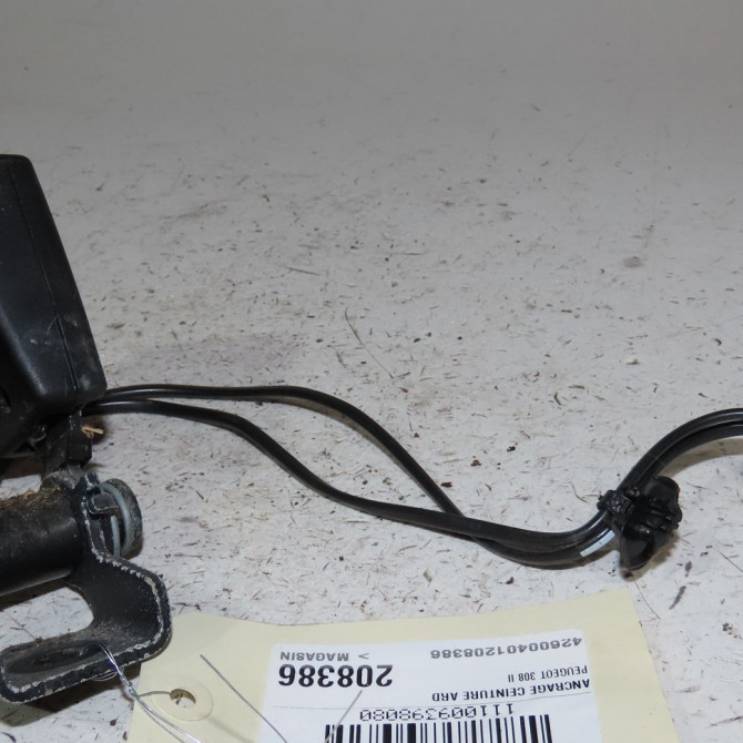 Ancrage ceinture arrière droit occasion  Peugeot 308 II (LB_, LP_, LW_, LH_, L3_) 1.6 hdi (2013-2021)   98063975XX  2