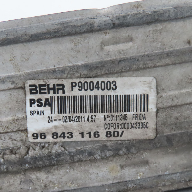 Echangeur air occasion  Citroën DS3 (SA_) 1.6 hdi 90 (2009-2015) 3 portes   9803900780  2