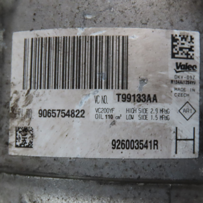 Compresseur air conditionne occasion  Dacia LOGAN MCV II Tce 90 (k8m1) (2013)   926003541R  2