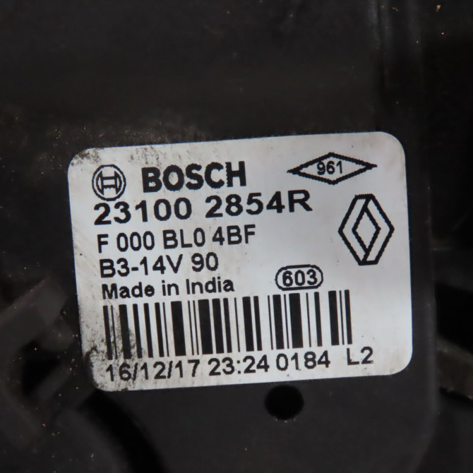 Alternateur occasion  Renault CAPTUR I (J5_, H5_) 0.9 tce 90 (2013) 5 portes   231002854R  2