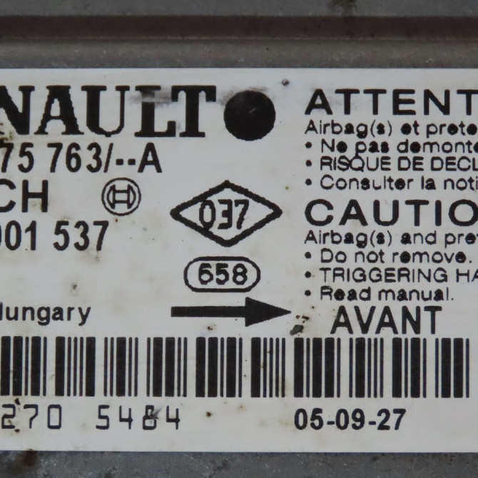 Boitier pyrotechnique occasion  Renault CLIO II (BB_, CB_) 1.5 dci (b/cb07) (2001-2009) 3 portes   8200375763  2