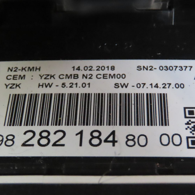 Bloc compteurs occasion  Citroën C3 AIRCROSS II (2R_, 2C_) 1.2 puretech 82 (2rhmrc, 2rhmzb) (2017)   9828218480  3