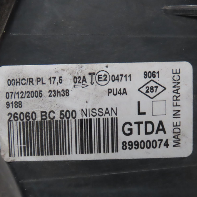 Phare gauche occasion  Nissan MICRA III (K12) 1.5 dci (2003-2010)   26060BC500  2