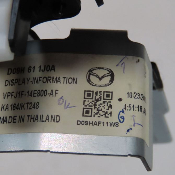 Afficheur digital occasion  Mazda 2 (DL, DJ) 1.5 skyactiv-g (2014)   D09H611J0A  3