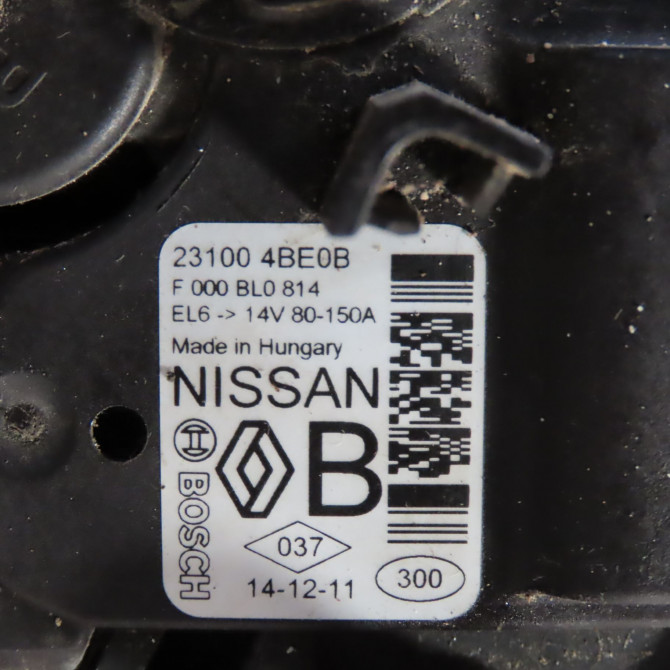 Alternateur occasion  Nissan QASHQAI II SUV (J11, J11_) 1.2 dig-t (2013)   231004BE0B  2