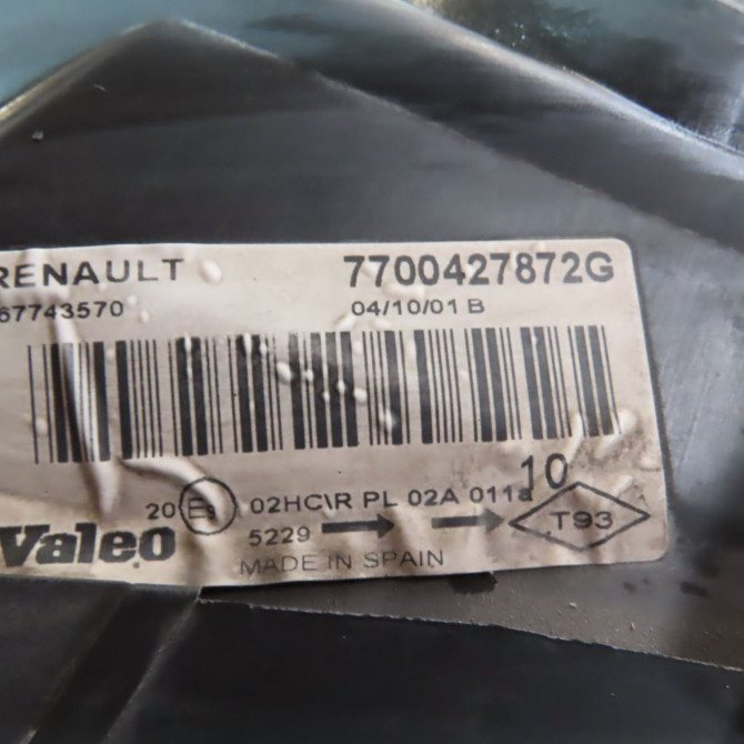 Phare gauche occasion  Renault MEGANE I (BA0/1_) 1.9 dti (ba1u) (2001-2003)   260609556R  2