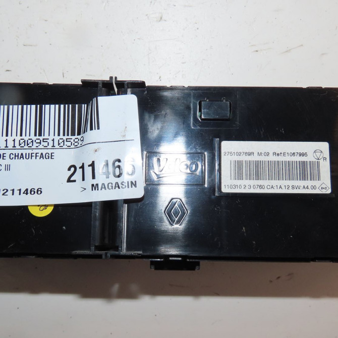 Commande de chauffage occasion  Renault SCÉNIC III (JZ0/1_) 1.5 dci (2009) 5 portes   275102769R  2