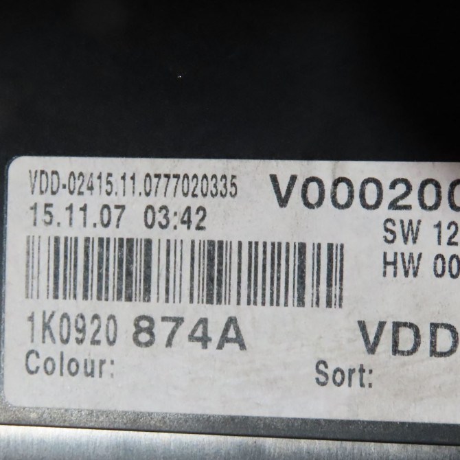 Compteur occasion  Volkswagen vw GOLF V (1K1) 1.4 tsi (2005-2008)   1K0920874AZ02  3