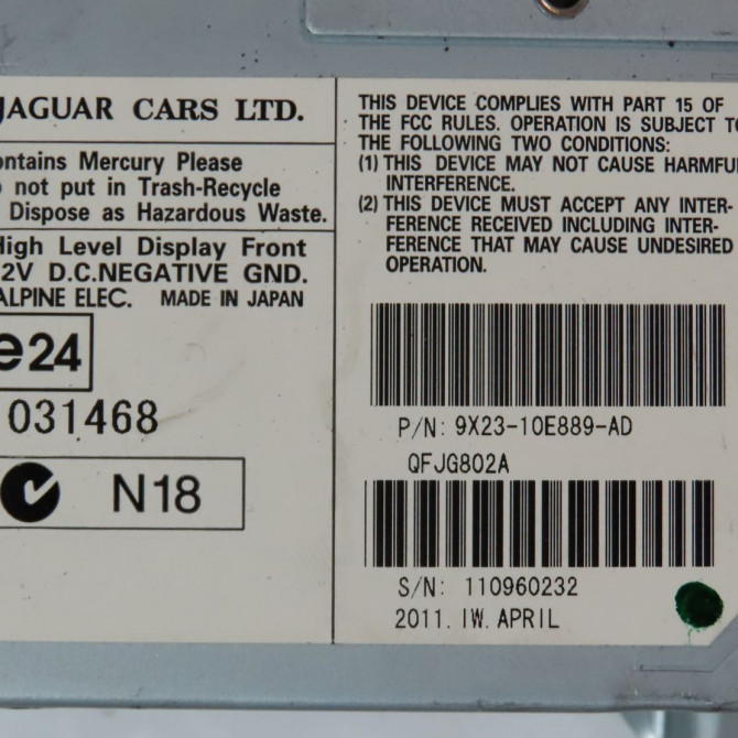 Afficheur digital occasion  Jaguar XF I (X250) 5.0 kompressor (2009-2015)   9X2310E889AD  4