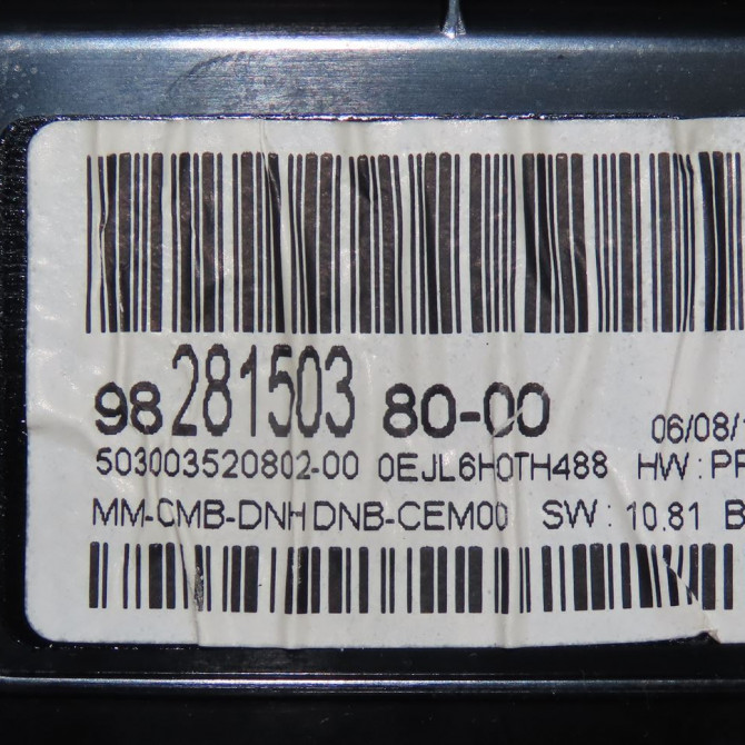 Bloc compteurs occasion  Peugeot 3008 SUV (MC_, MR_, MJ_, M4_) 1.2 thp/ puretech 130 (mrhnsm, mrhnsu, mrhnsj, mrhnyw,... (2016)   9828150380  2