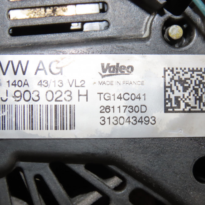 Alternateur occasion  Volkswagen vw GOLF VII (5G1, BQ1, BE1, BE2) 2.0 gti (2013-2020)   6J903023H  2