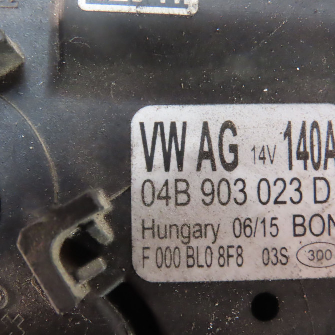 Alternateur occasion  Volkswagen vw POLO V (6R1, 6C1) 1.4 tdi (2014)   4B903023D  2