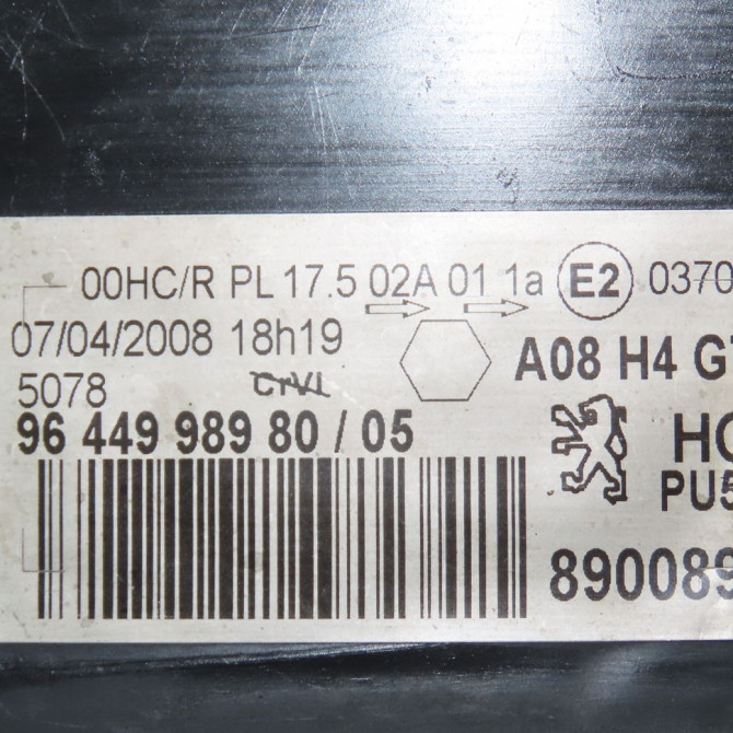 Phare gauche occasion  Peugeot 1007 (KM_) 1.6 hdi (2007)   620851  2