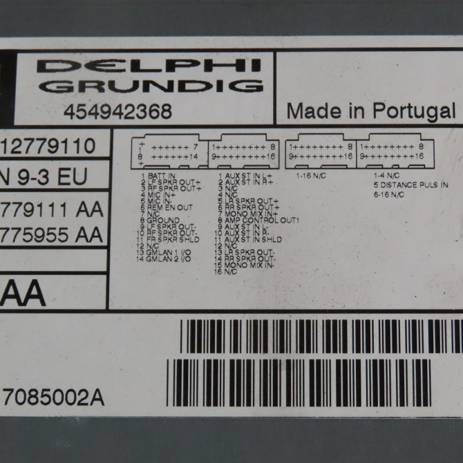 Afficheur digital occasion  Saab 9-3 Décapotable (YS3F) 1.9 tid (2006-2015)   454942368  2