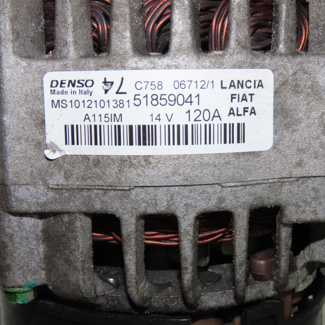 Alternateur occasion  Fiat 500 (312_) 1.2 (312axa1a) (2007) 3 portes   51859041  2