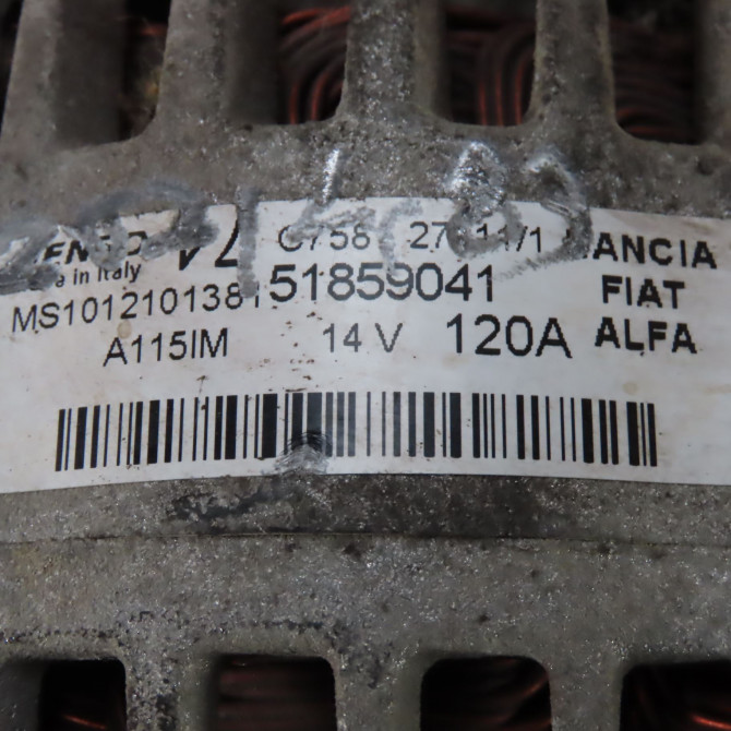 Alternateur occasion  Fiat 500 (312_) 1.2 (312axa1a) (2007) 3 portes   51859041  2