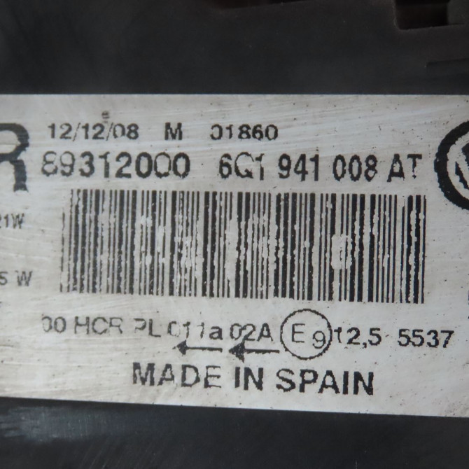 Phare droit occasion  Volkswagen vw POLO (9N_, 9A_) 1.4 tdi (2001-2005) 3 portes   6Q1941008AT  3