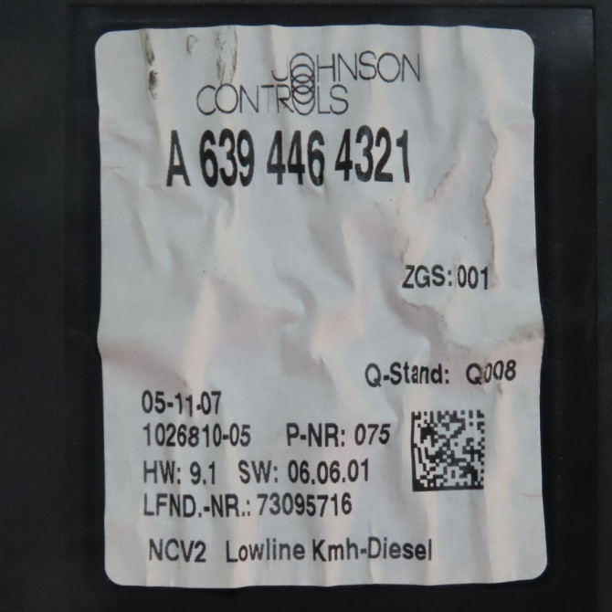 Bloc compteurs occasion  Mercedes-benz VITO / MIXTO Camionnette (W639) 109 cdi (639.601, 639.603, 639.605) (2003)   A6394464321  3
