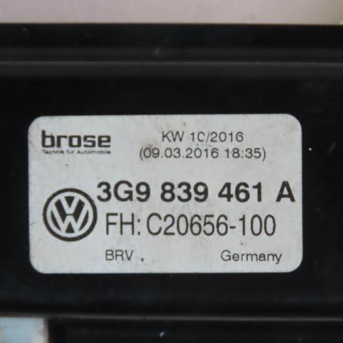 Mecanisme+moteur leve-glace arg occasion  Volkswagen vw PASSAT B8 Variant (3G5, CB5) 2.0 tdi (2014)   3G9839461B  3