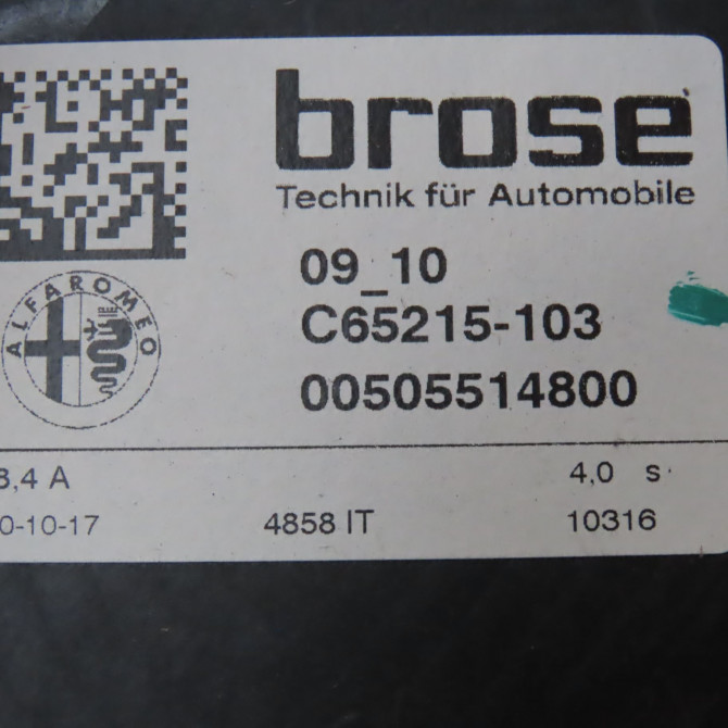 Mecanisme+moteur leve-glace avg occasion  Alfa romeo GIULIA (952_) 2.0 (952aba25b) (2016)   71779151  2