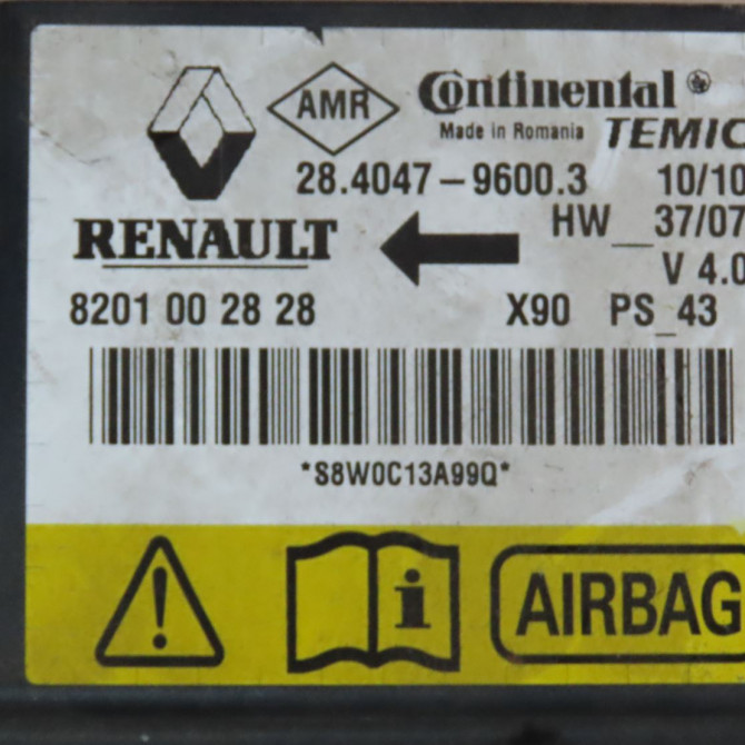 Boitier pyrotechnique occasion  Dacia SANDERO 1.4 mpi lpg (2009)   8201002828  2