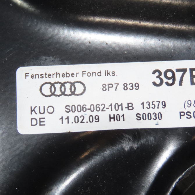 Mécanisme+moteur lève glace aile arg occasion  Audi A3 Décapotable (8P7) 2.0 tdi (2008-2013)   8P7839461B  2
