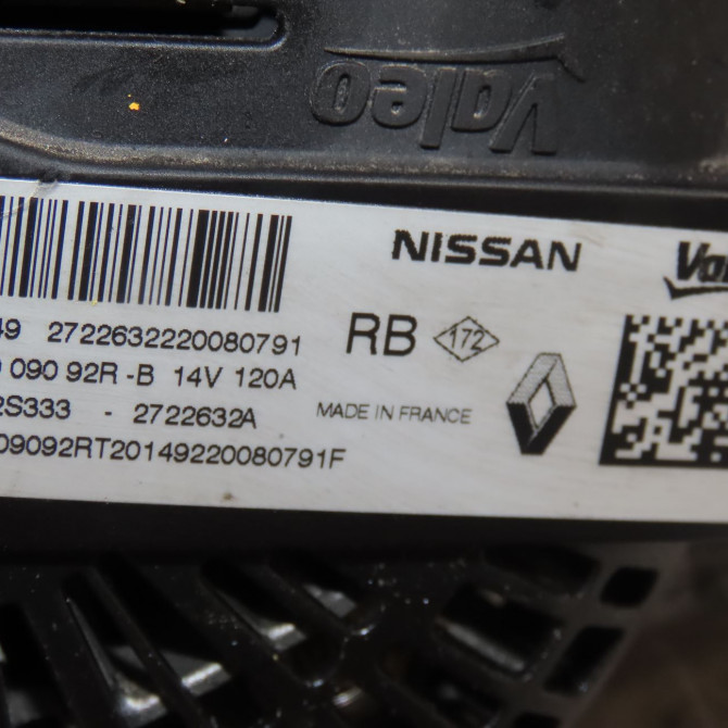 Alternateur occasion  Dacia SANDERO II 1.0 tce 100 (b8ml) (2019)   231009092R  2