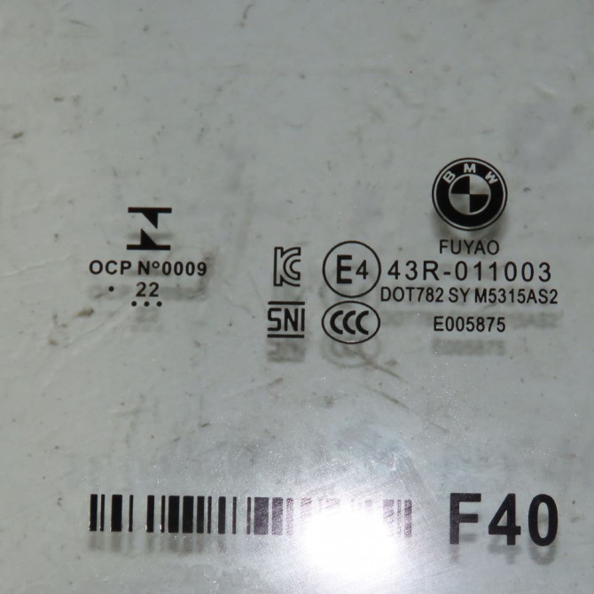 Glace porte ar d occasion  Bmw 1 (F40) 118 i (2019) 5 portes   51357448062  2