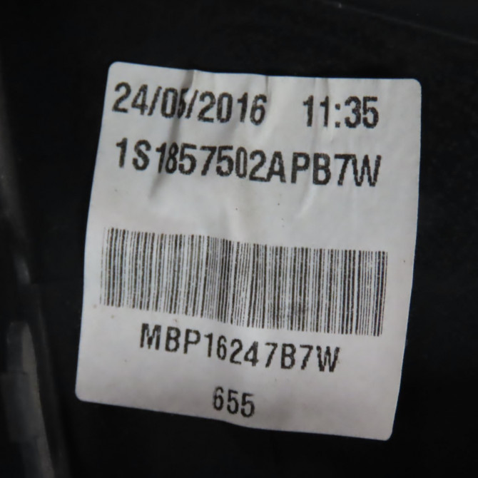 Retroviseur exterieur manuel droit occasion  Volkswagen vw UP! (121, 122, BL1, BL2, BL3, 123) 1.0 (2011-2020) 5 portes   1S1857502APB7W  2