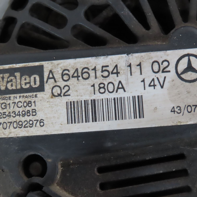 Alternateur occasion  Mercedes-benz VITO / MIXTO Camionnette (W639) 109 cdi (639.601, 639.603, 639.605) (2003)   A6461541102  2