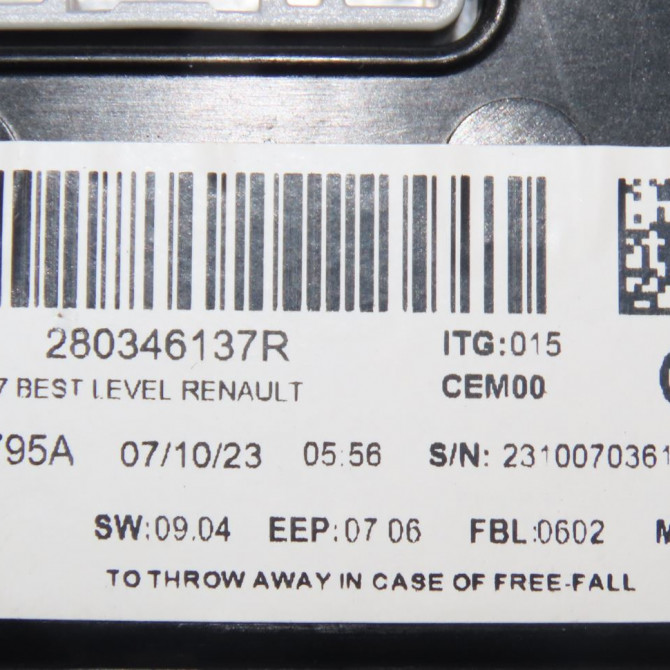 Afficheur digital occasion  Renault CLIO V (B7_) 1.6 e-tech 145 (b7mu) (2022)   280346137R  3