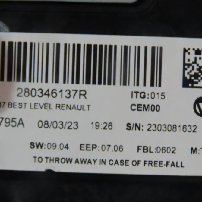 Afficheur digital occasion  Renault CLIO V (B7_) Tce 90 (b7mt) (2020)   280346137R  3