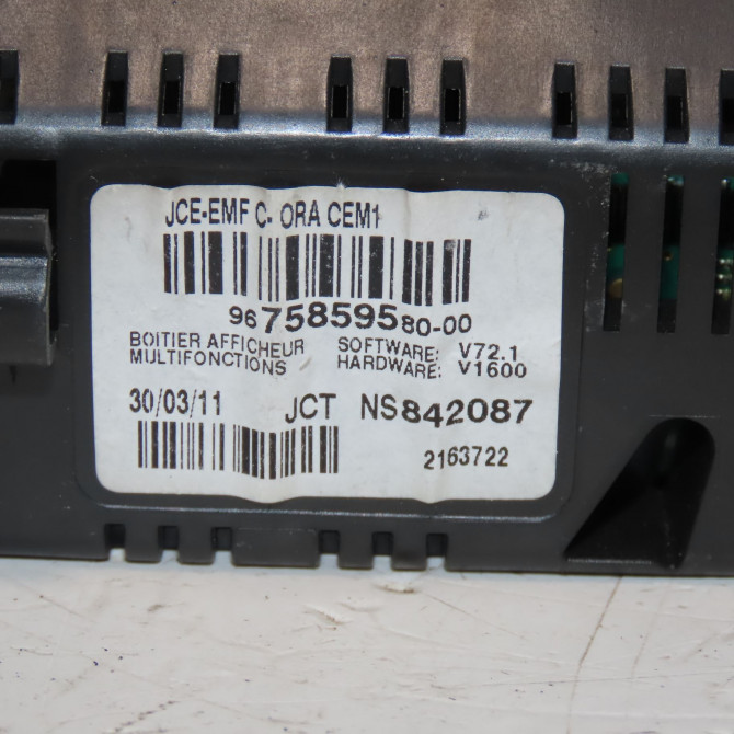 Afficheur digital occasion  Peugeot 207/207+ (WA_, WC_) 1.6 hdi (2006-2013) 5 portes   9675859580  2