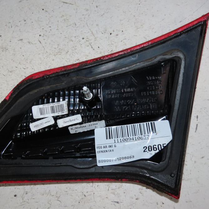 Feu arrière interieur gauche occasion  Citroën C4 II (NC_) 1.6 hdi 90 (2009) 5 portes   7453E4  2