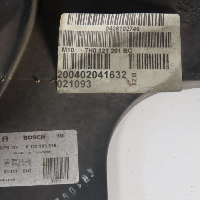 Moteur ventilateur radiateur occasion  Volkswagen vw TRANSPORTER V Camionnette (7HA, 7HH, 7EA, 7EH) 2.5 tdi (2003-2009)   7H0121201BC  2