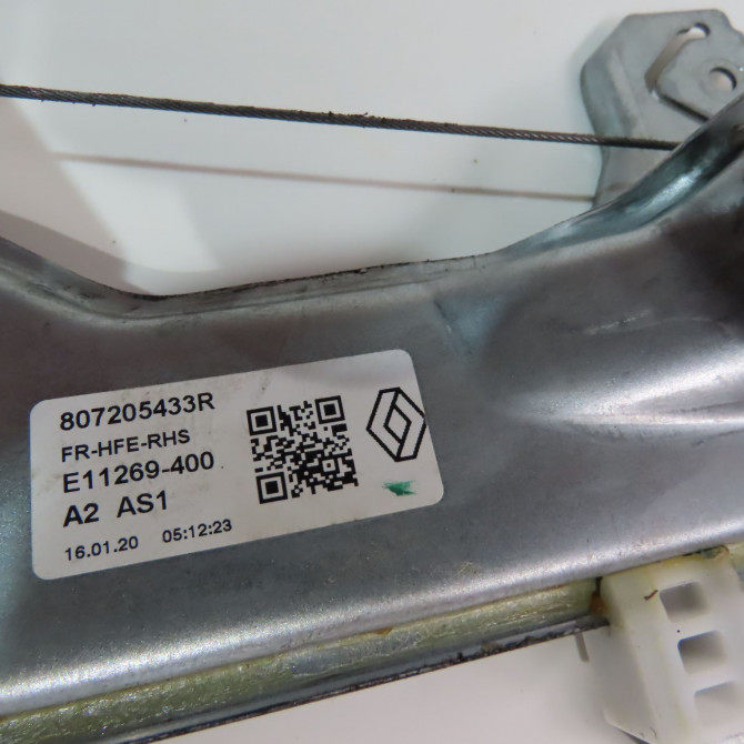 Mecanisme + moteur lève-glace avant droit occasion  Renault KADJAR (HA_, HL_) 1.5 blue dci 115 (2018)   807205433R  2