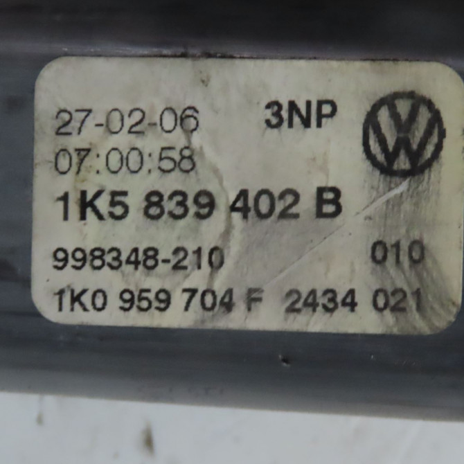 Mecanisme+moteur leve-glace ard occasion  Volkswagen vw JETTA III (1K2) 1.9 tdi (2005-2010)   1K5839402G  2