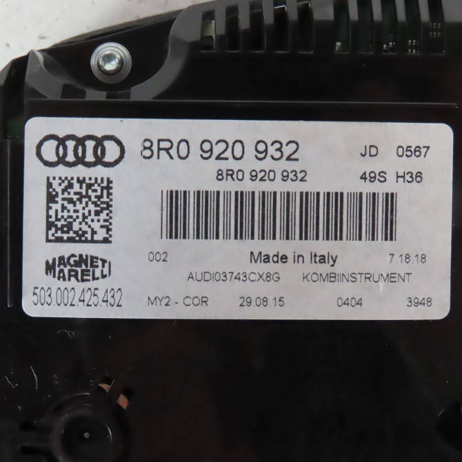 Bloc compteurs occasion  Audi Q5 (8RB) 3.0 tdi quattro (2008-2017)   8R0920932E  3