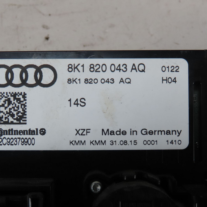Commande de chauffage occasion  Audi Q5 (8RB) 3.0 tdi quattro (2008-2017)   8K1820043AQ  3
