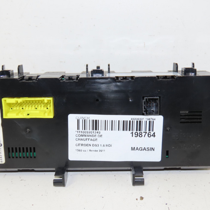 Commande de chauffage occasion  Citroën DS3 (SA_) 1.6 hdi 90 (2009-2015) 3 portes   9678312580  3