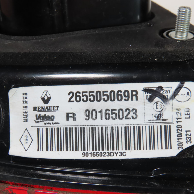Feu arrière intérieur droit occasion  Renault KADJAR (HA_, HL_) 1.3 tce 140 (2018)   265505069R  2