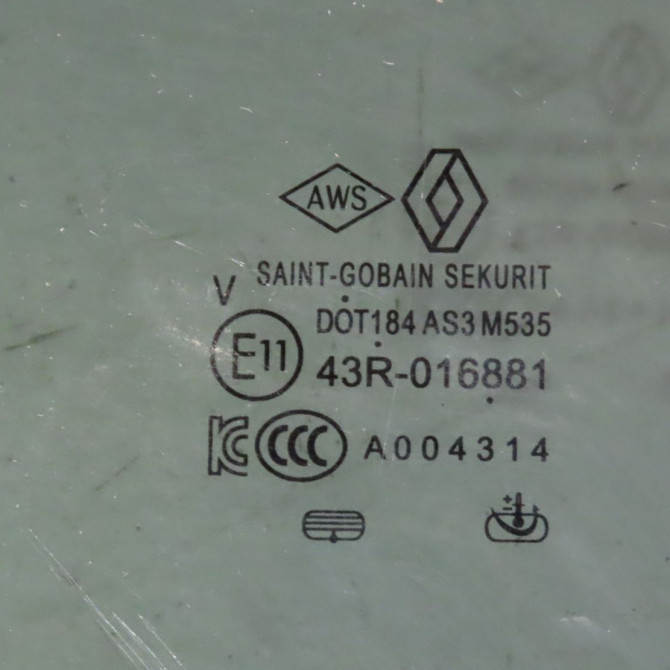 Glace porte ar d occasion  Renault ARKANA I (LCM_, LDN_) 1.6 e-tech 145 (ldmu) (2020) 5 portes   823007107R  2