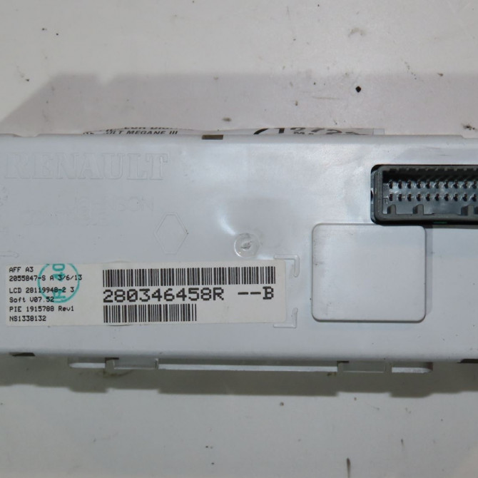 Afficheur digital occasion  Renault MEGANE III 3/5 portes (BZ0/1_, B3_) 1.2 tce (bz2b, bz11) (2012-2015) 5 portes   280346458R  3