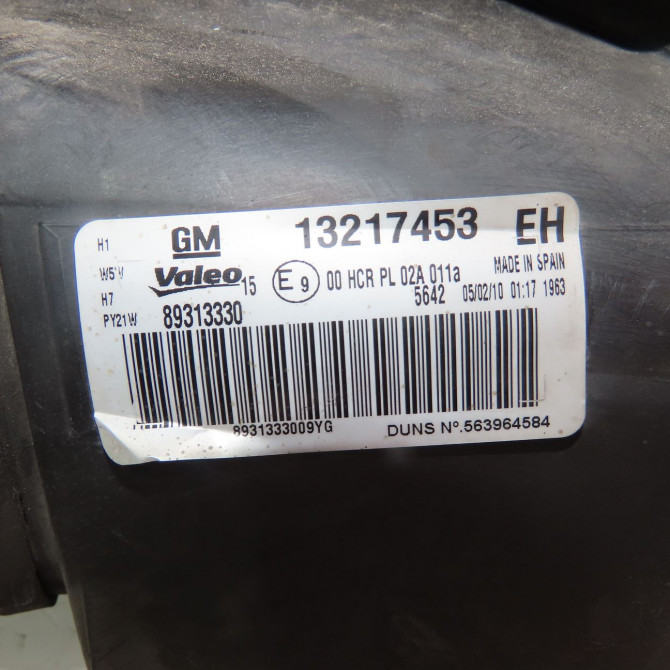 Phare gauche occasion  Opel CORSA D (S07) 1.3 cdti (l08, l68) (2006-2014) 5 portes   93189361  2