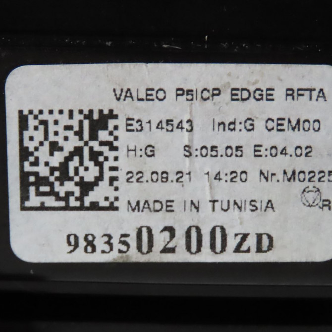 Bouton de warning occasion  Peugeot 308 III (FB_, FH_, FP_, F3_) Bluehdi 130 (fbyhzl, fbyhzt) (2021)   98350200ZD  3