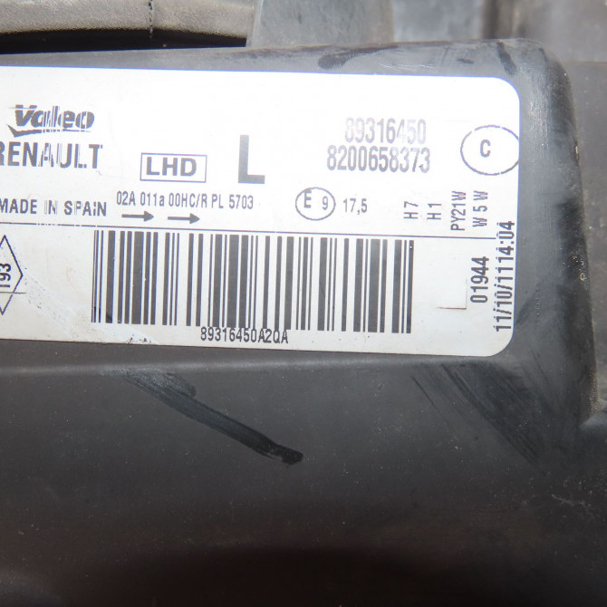 Phare gauche occasion  Renault MODUS / GRAND MODUS (F/JP0_) 1.5 dci 75 (2010) 5 portes   7701069734  2